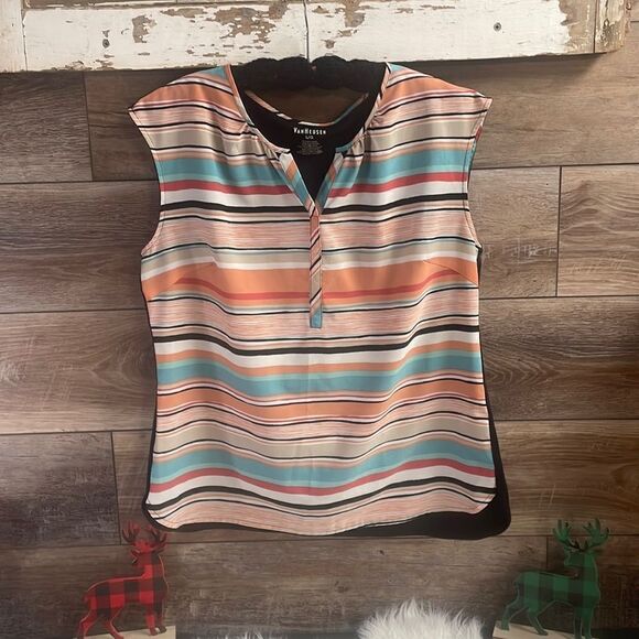 Van Heusen Ladies Sleeveless Top, Size L, Striped - Picture 2 of 7
